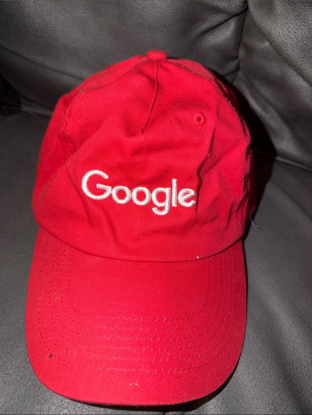 Google Red Embroidered Logo Cap